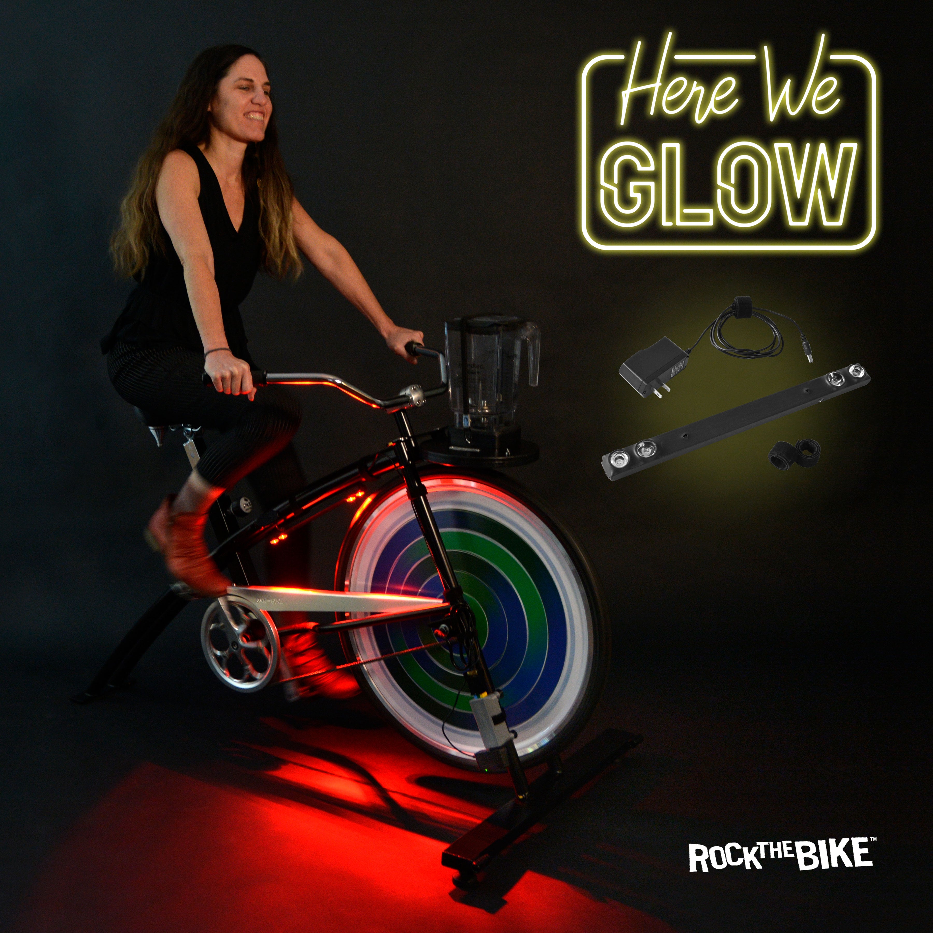 bike lights that charge as you pedal Here We Glow – Rock the Bike