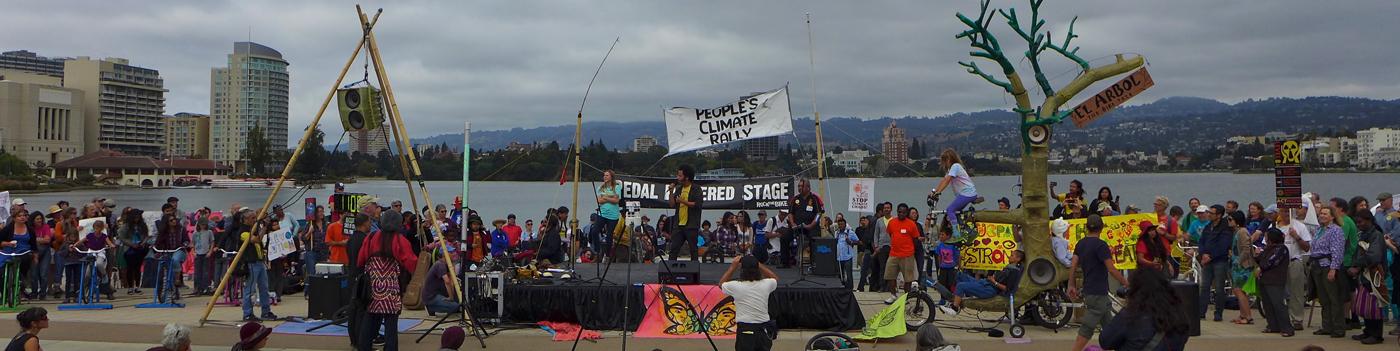 Activist rapper Boots Riley's spoken word at the People’s Climate Rally Oakland, Rock The Bike's biggest event ever.