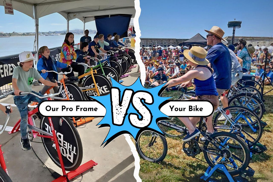 Your Bike or Our Pro Frame: Same great activities