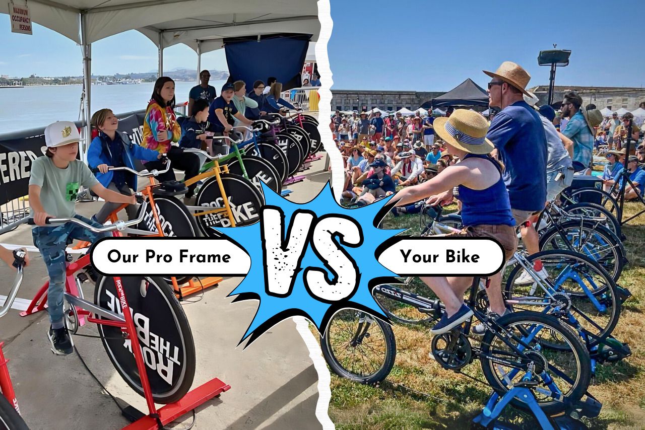 Your Bike or Our Pro Frame: Same great activities