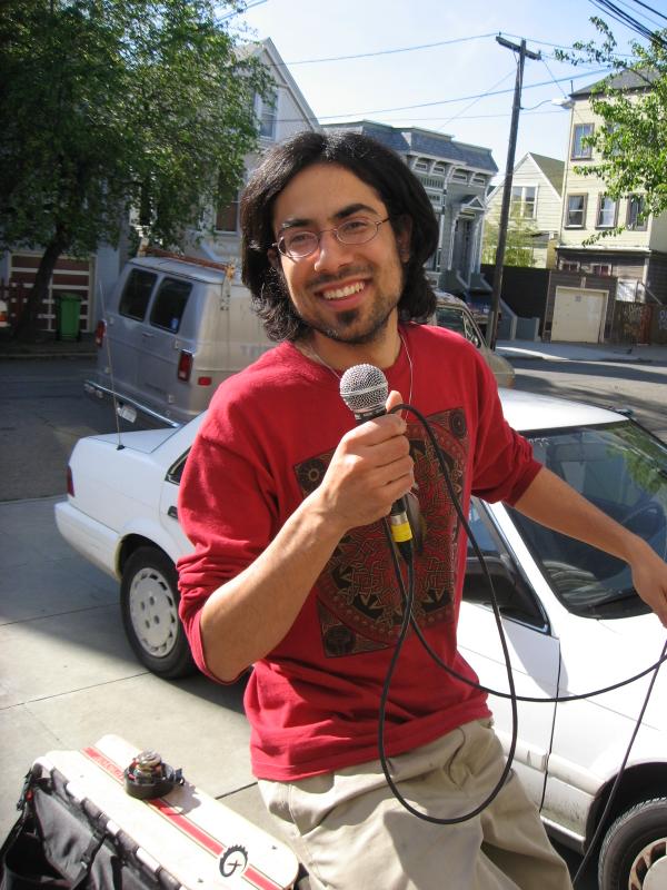 Gabe from SHAKE YOUR PEACE! on the scene