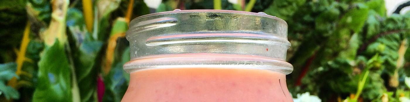 Sunset on the Farm - Strawberry Mango Smoothie Recipe