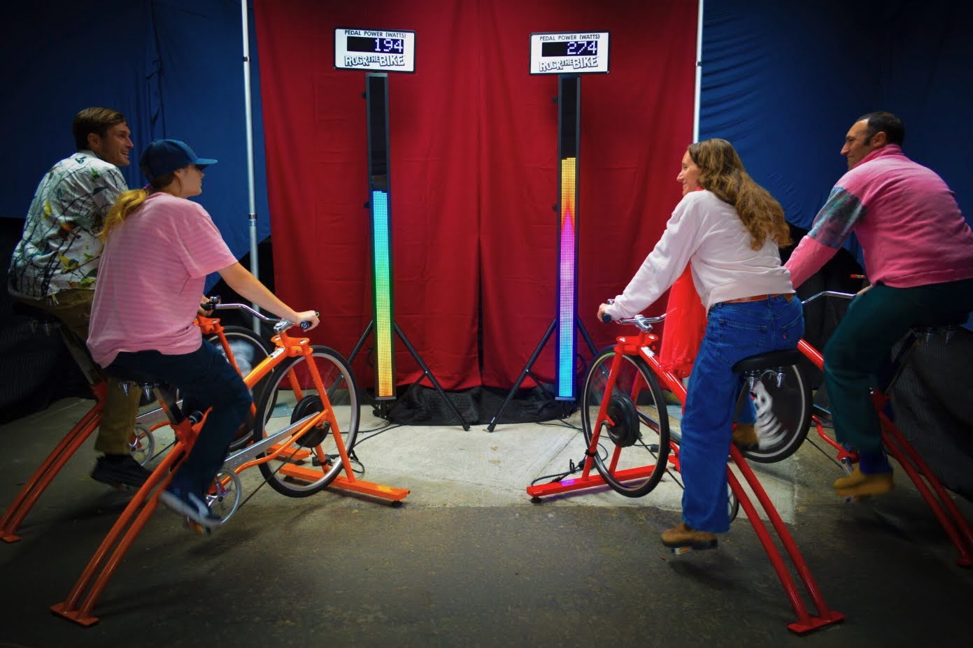 The Team sLEDgehammer is a 4-Person Pedal-Powered Competition based on the Dual sLEDgehammer