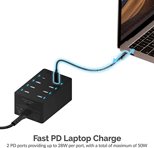 Charging Brick - 100W, 8 Port USB