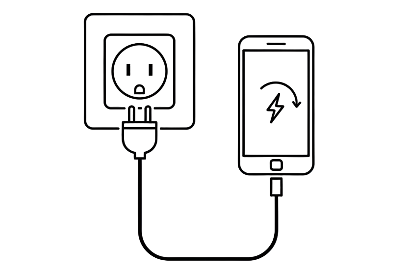 icon phone with outlet