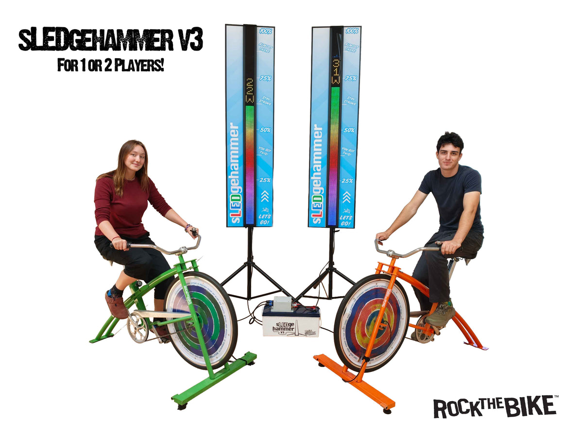 sLEDgehammer v3 Pro - Complete Activity - Interactive Pedal Power Light-Up Strength Challenge