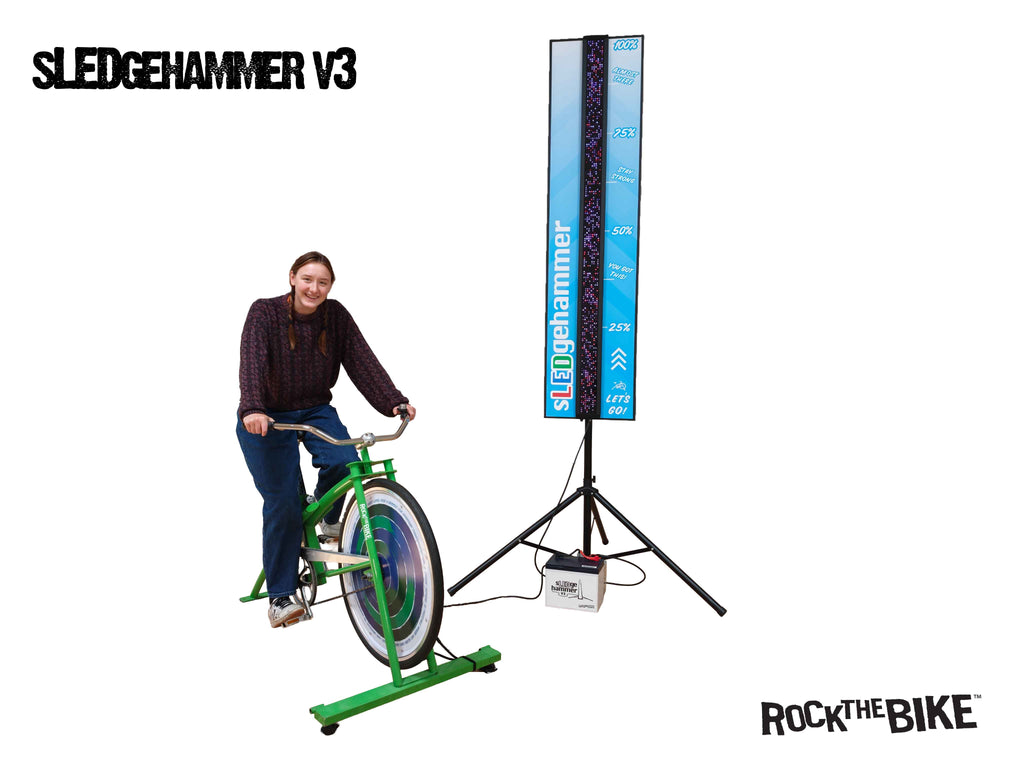 sLEDgehammer v3 Pro - Complete Activity - Interactive Pedal Power Light-Up Strength Challenge
