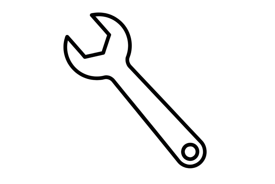 simple line art wrench